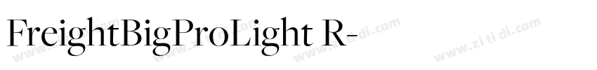 FreightBigProLight R字体转换